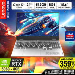 Lenovo Loq 15IRX10 Gaming Laptop | Intel® Core™ i7-13700HX Processor | 24 GB DDR5 | 512GB SSD | Display 15.6