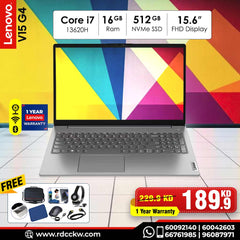 Laptop Lenovo V15 G4 IRU | Intel Core I7-13620H Processor | 16GB DDR4 RAM | 512GB SSD NVMe | 15.6