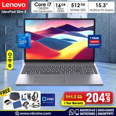 Laptop Lenovo IdeaPad Slim 3 Gen 10 | Intel Core I7-13620H Processor | Ram 16GB DD5 Ram | Storage 512GB SSD NVMe | Display 15.3