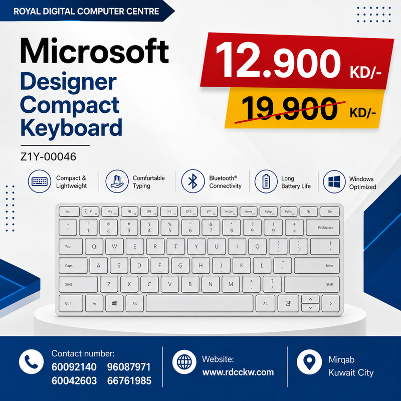 Microsoft Designer Compact Keyboard | Z1Y-00046
