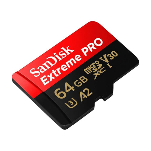 SanDisk 64GB Extreme PRO microSDXC Card + SD Adapter + RescuePro Deluxe, up to 200 MB/s, with A2 App Performance, for Smartphones, Action Cameras or Drones UHS-I Class 10 U3 V30