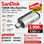 محرك أقراص SanDisk Ultra Dual Drive USB Type-C سعة 128 جيجابايت - USB-C، USB 3.1 - SDDDC2-128G-G46، رمادي 