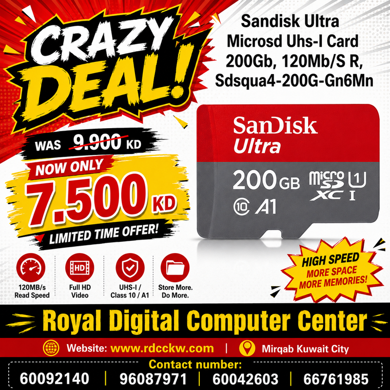 Sandisk Ultra Microsd Uhs-I Card 200Gb, 120Mb/S R, Sdsqua4-200G-Gn6Mn