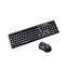 TJ-808 2.4G Keyboard and Mouse Suit Wireless Keyboard and Mouse - Black Arabic