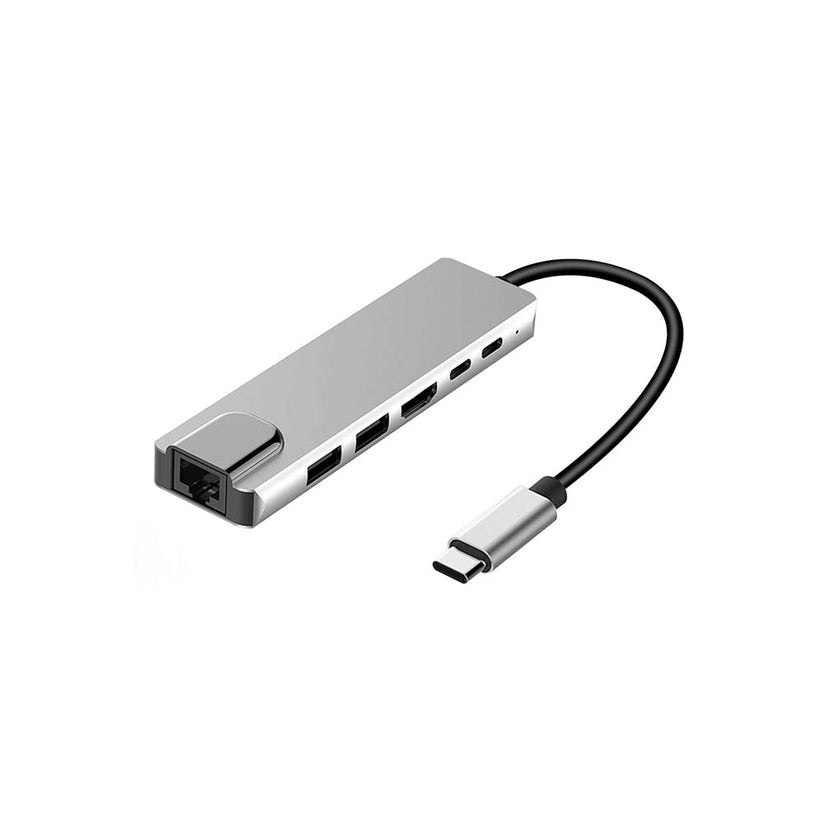 USB-C Hub Multi-port Adapter USB Type C 6 in 1 – Royal Digital Computer ...