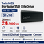 قرص SSD محمول TwinMOS EliteDrive بمنفذ USB 3.2/Type-C سعة 512 جيجابايت - أسود