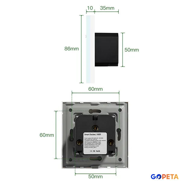 Single 13A Wall Smart Power Socket (Copy)