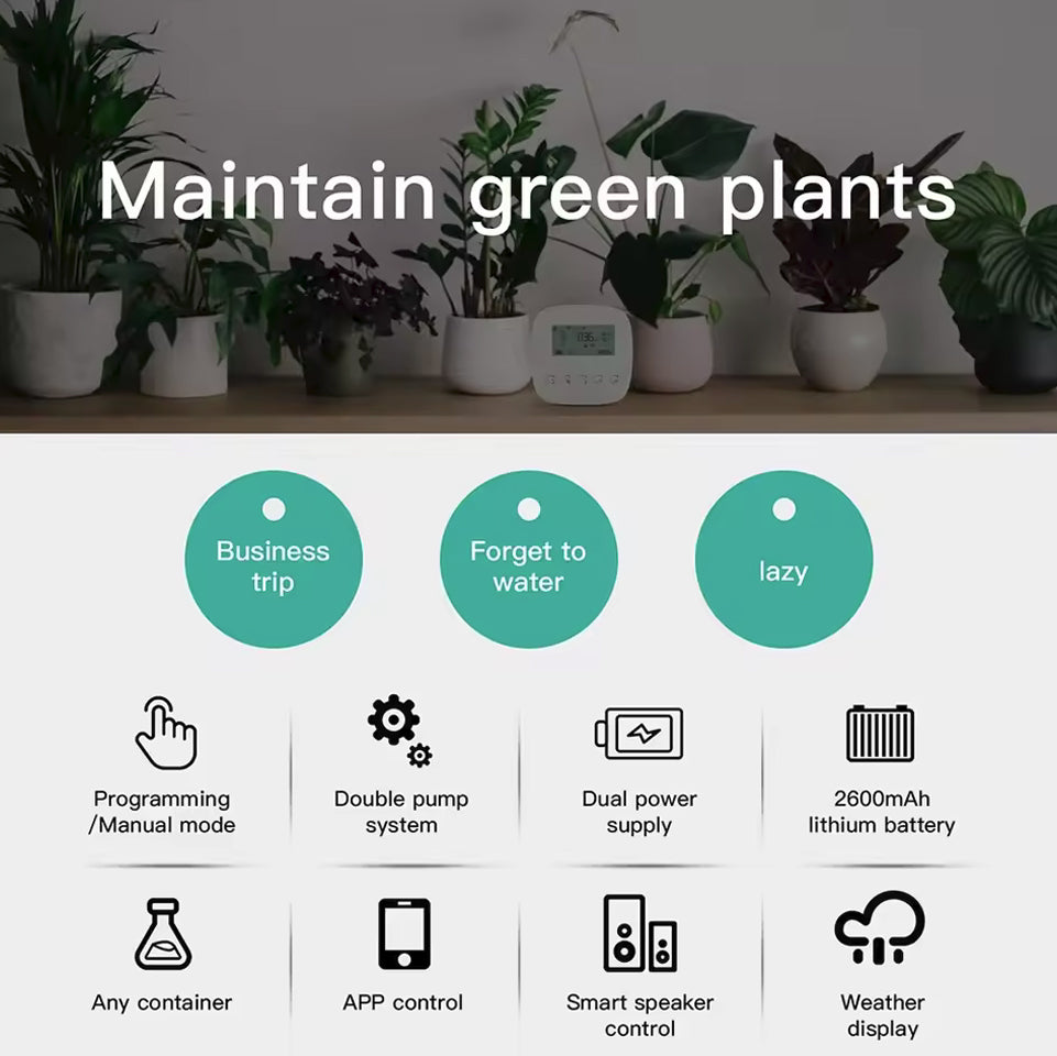 Tuya Wi-Fi Smart Watering Machine Automatic Small Drip Irrigation System Plant Control System Irrigation Tool Google Alexa