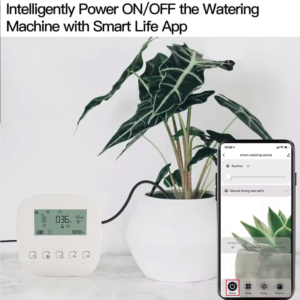 Tuya Wi-Fi Smart Watering Machine Automatic Small Drip Irrigation System Plant Control System Irrigation Tool Google Alexa