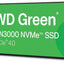Western Digital 2TB WD Green SN3000 NVMe SSD - Solid State Drive - Gen4 PCIe, M.2 2280, Up to 5,000 MB/s - WDS200T4G0E