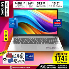 Lenovo Ideapad i7 13th Gen 16GB Ram 512GB NVMe SSD 15.3inch FHD Intel Graphics