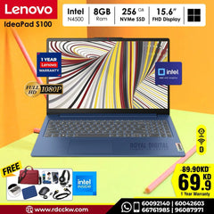 Lenovo IdeaPad 1 15IGL7- Intel Celeron N4020 | 8 GB RAM | 256 GB SSD |  15.6 
