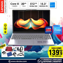 Laptop Lenovo IdeaPad Slim 3 | Intel Core i5 | 20GB RAM | 512GB SSD | W11 | 15.3