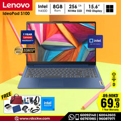 Laptop Lenovo IdeaPad 1 | Intel Celeron N4500 Processor | Ram 8GB DDR4 | Storage 256GB NVMe SSD | Integrated Intel UHD Graphics | Display 15.6
