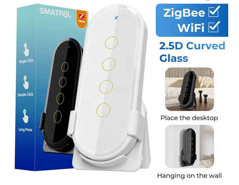 ZigBee Wireless Smart Home Scene Switch Light 4 Gang