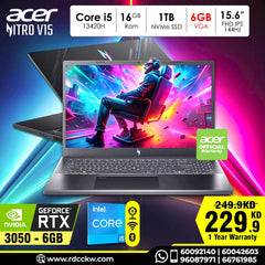 Laptop Acer Nitro V 15 | Intel Core i5-13420H | 16GB RAM | 1TB SSD | NVIDIA GeForce 6GB VGA