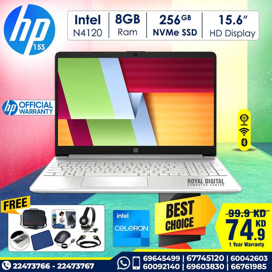 HP 15S-FQ0008NIA Intel N4120 15.6 inch screen