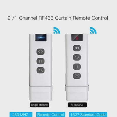 9/1 Channel RF433 Remote Control For Curtain Key WiFi RF Rotary Curtains Battery Powered Battery Emitter Accessories Curtains