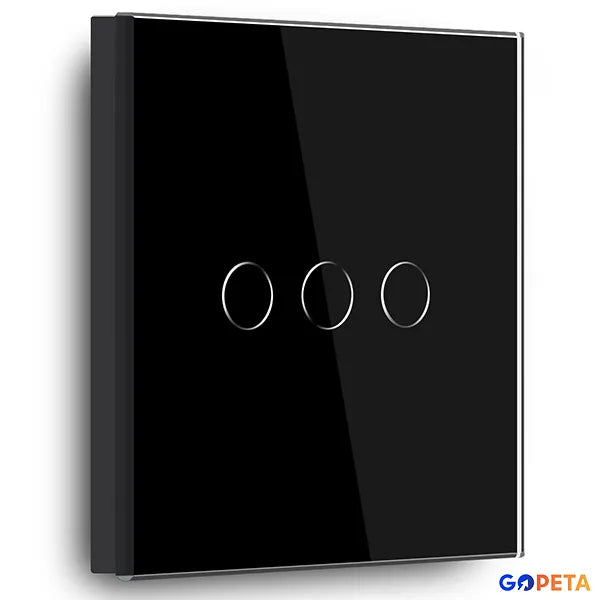 Smart Light Switch 3 Gang (black or white)