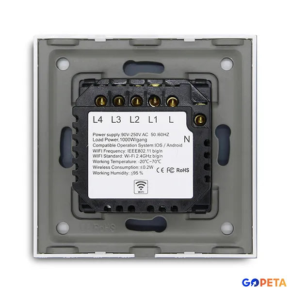 4 Gang Wall wifi light switch (3*3)