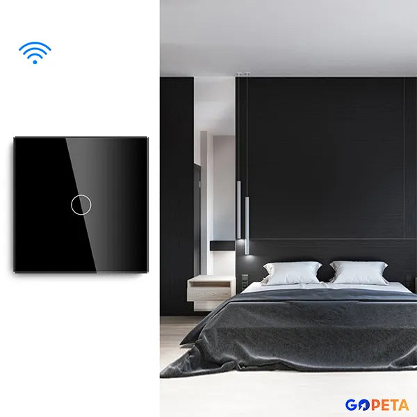 1 Gang Wall Smart Light Switch (White/Black)