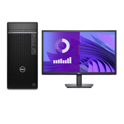 Desktop PC with Monitor, Dell Optiplex 7020, Intel Core i5-12500 Processor, 8GB Ram DDR5, Storage 512GB SSD NVMe, DVD RW, DOS, Display 24 inches, 1 Year warranty