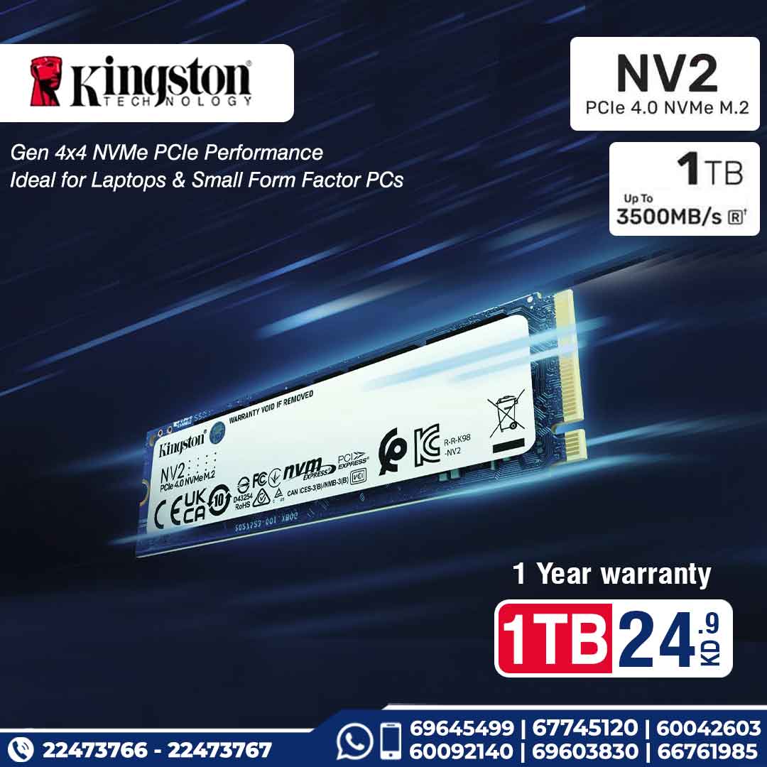 Kingston NV2 PCIe 4.0 NVMe M.2 1TB