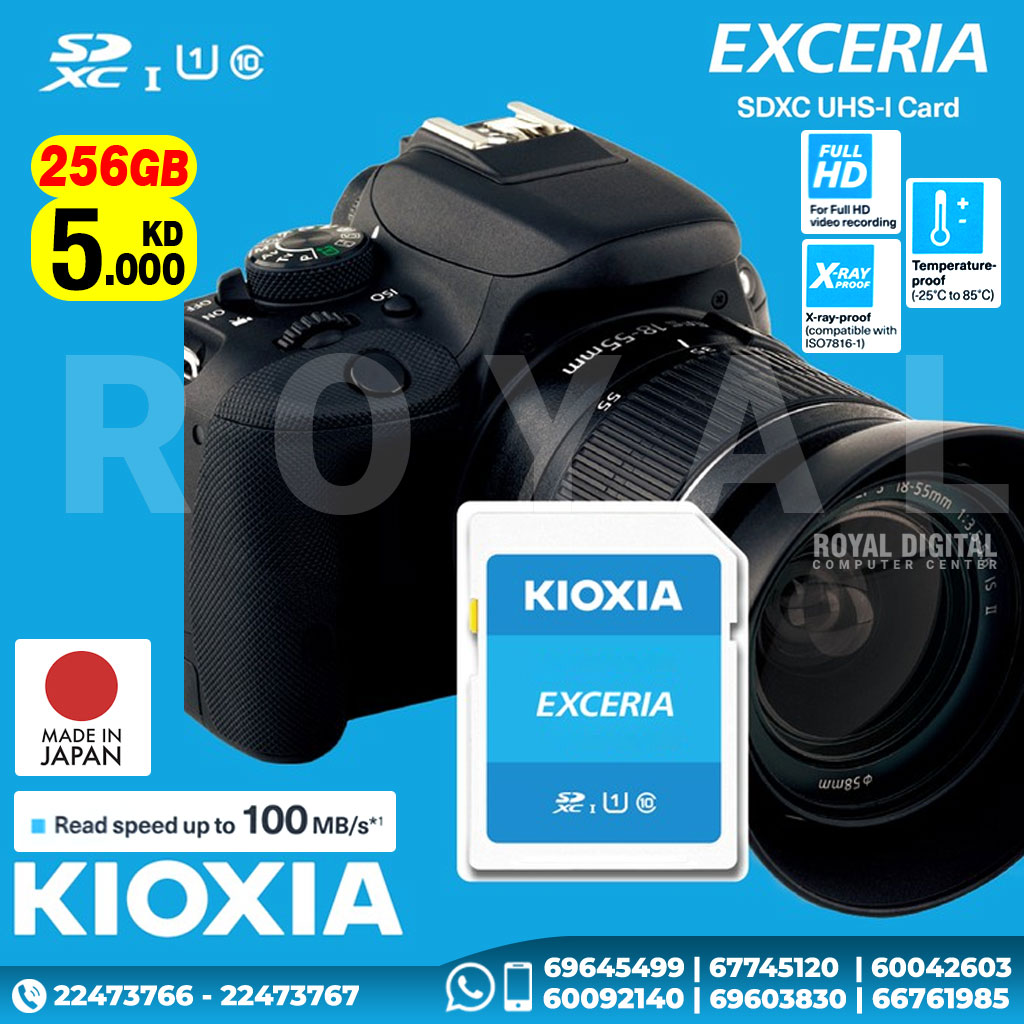 Kioxia Exceria SDXC UHS-I Card 256GB