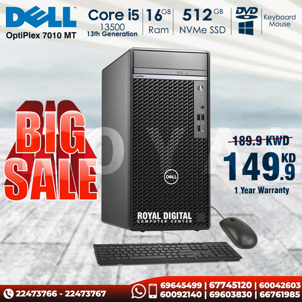 Dell OptiPlex 7010 MT Core i5 16GB RAM 512GB SSD